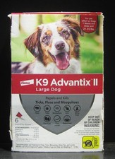 K9 Advantix II Flea and Tick Drops for Large Dog 21-55 lbs 6 Pack 100 GENUINE