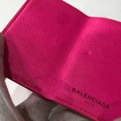 BALENCIAGA 財布 BALENCIAGA 203437 Classic Compact Wallet Trifold wallet pink