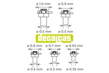 Castle Nut with Split Pin 0.55mm, 0.7mm, 0.8mm, 0.9mm, 1.0mm (resin, 500pcs)