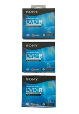 3 Pack Sony Handycam DVD-R 2.8 GB Double Sided 60 Min Lot Of 3 9 Discs Total 
