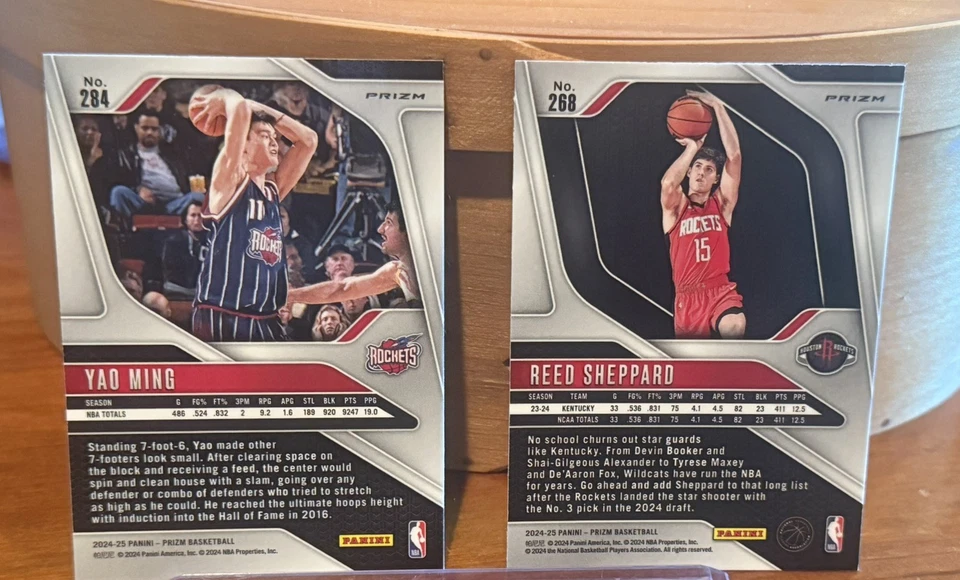 REED SHEPPARD 2024-25 帕尼 Prizm 中国银币 #268 - 姚明 #284 中国  — 第 2/2 张图片