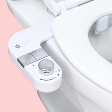 Bidet Attachment for Toilet,Dual Nozzle Bidet Toilet Seat,Non-Electric Ultra-...