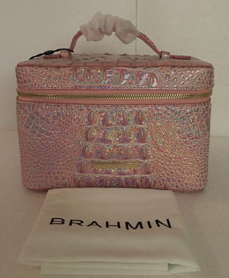 BRAHMIN Melbourne CHARMAINE Makeup Bag Case PIXIE DUST Pink