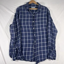 Women’s Navy & White Coastal Nautical Long Sleeve Button Up Match Point USA SZ M