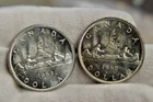 1962, 1963 Canada Silver Dollar $1 .800 Nice Unc