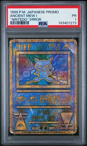 1998-99 POKEMON JAPANESE PROMO "NINTEDO" ERR ANCIENT MEW I PSA 1