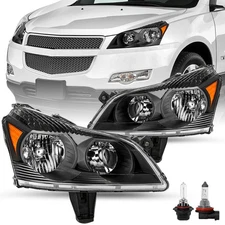 For 2009-2012 Chevy Traverse LS LT Headlights Headlamps w/ Bulbs Left&Right