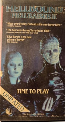 Hellraiser 2: Hellbound VHS Horror Clive Barker