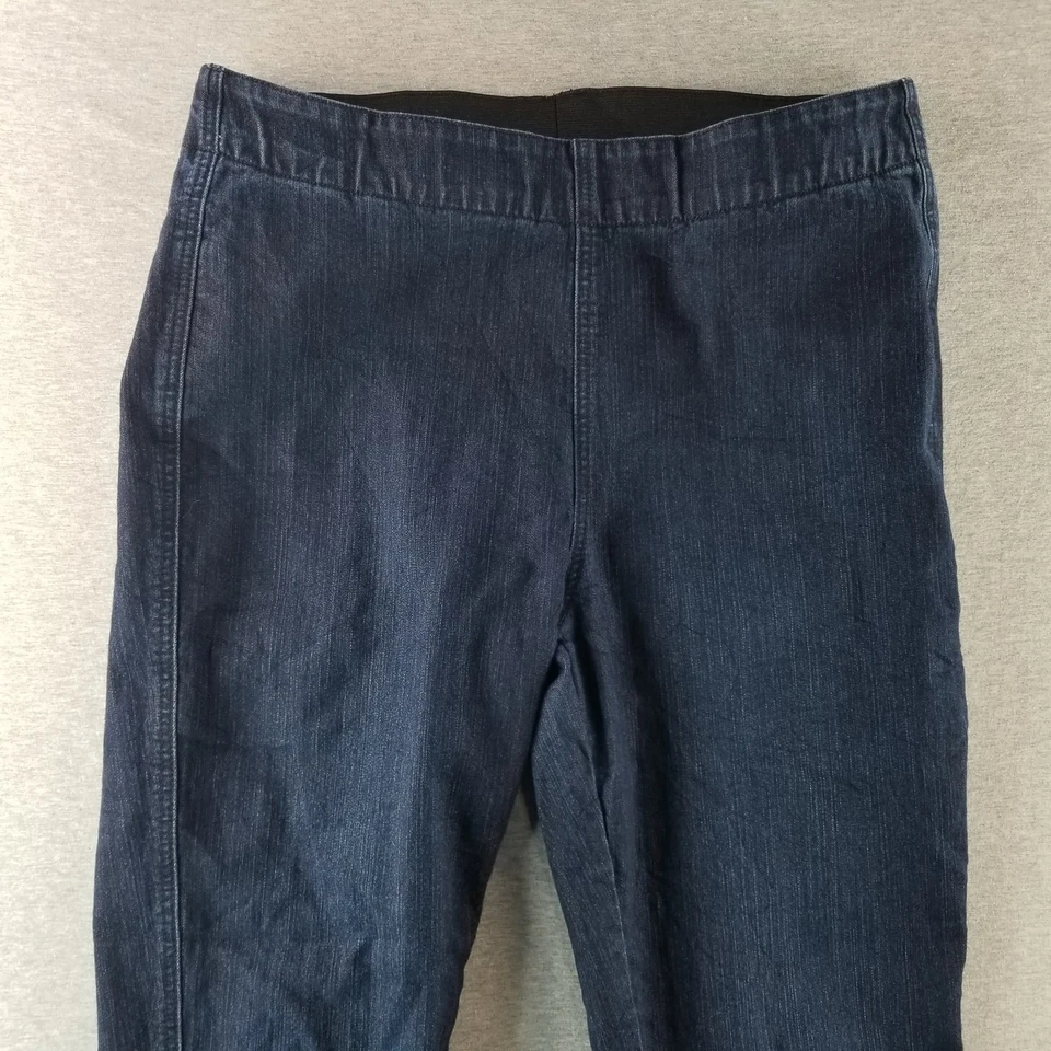 Pantalones de mezclilla Miracle Body para mujer talla 12 cintura elástica lavado oscuro Normcore Grannycore Foto 2 de 4