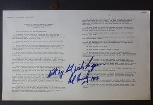 Presidential Candidate Ted Kennedy signed autographed 1992 Clinton DNC Speech -