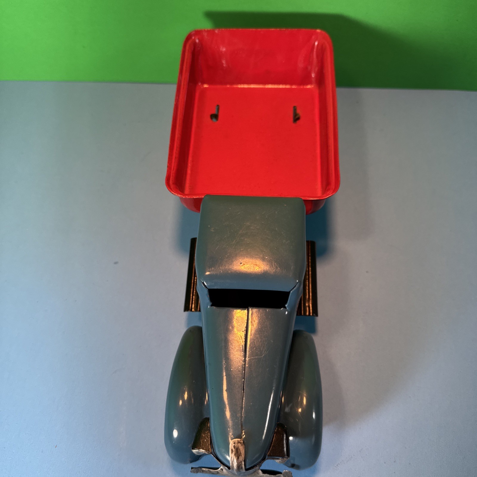 WYANDOTTE DUMP TRUCK 11" RESTORED 1930's wood wheels, pressed steel