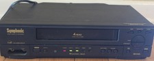 Symphonic SL240C 4-Head VHS VCR Video Cassette Recorder Tested Working Vintage