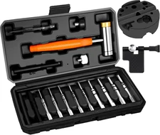 BESTNULE Upgrade Roll Pin Punch Set, Punch Set with Replaceable Face Hammer, Pun