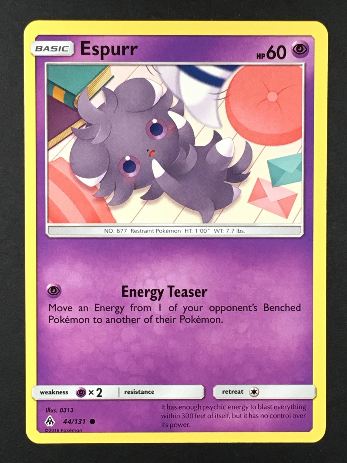 Pokemon TCG Espurr 44/131 Forbidden Light Regular Common LP