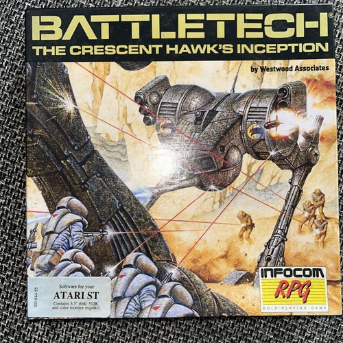 Infocom RPG Battletech Atari ST The Crescent Hawk's Inception Boxed With Manuals