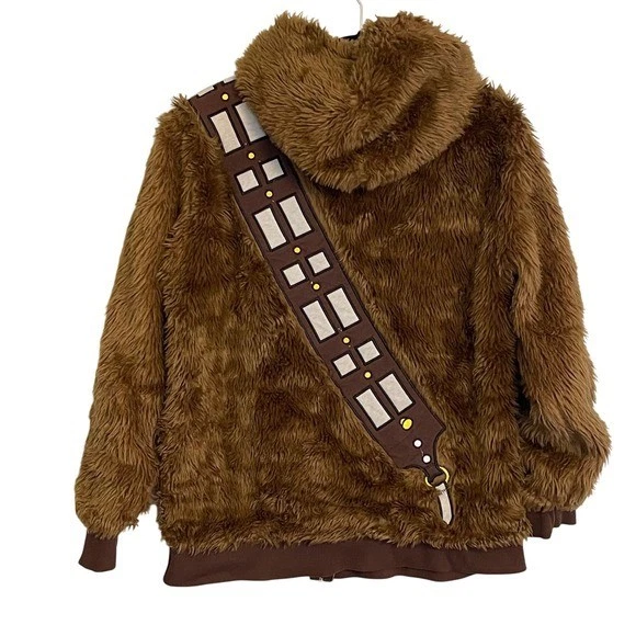 Disfraz de piel sintética Star Wars Chewbacca sudadera con capucha para hombre grande cremallera wookie Foto 2 de 4