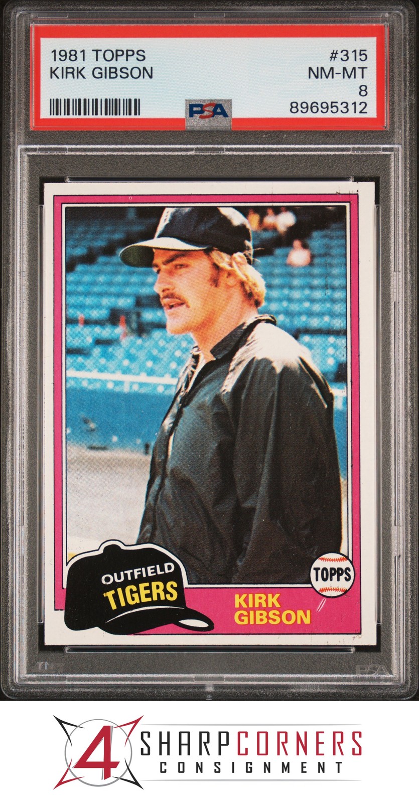 1981 TOPPS #315 KIRK GIBSON RC TIGERS PSA 8