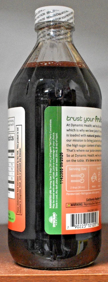 Dynamic Health Tart Cherry 16 fl oz concentrado líquido orgánico Foto 4 de 4