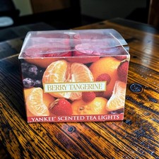 Yankee Candle Berry Tangerine 12 Tea Lights Retired Scent New Old Stock Yankee Candle Berry Tangerine 12 Tea Lights Retired Scent New Old Stock