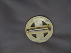 Vintage 1 3/4" Gold Tone Metal National Ski Patrol Blue Enamel Badge  NSP Alumni — photo 2