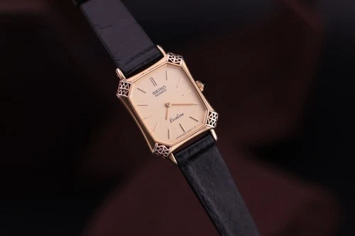 Vintage 1981 Seiko Exceline Quartz 8420-5390 Women’s Watch 14k Gold-Plated Case