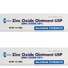 Zinc Oxide Ointment 20  2 oz Tube 2 Pack  Total 4 oz 