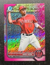 2022 Bowman Chrome Prospects Fuchsia Shimmer Refractor Arol Vera #177 145/199