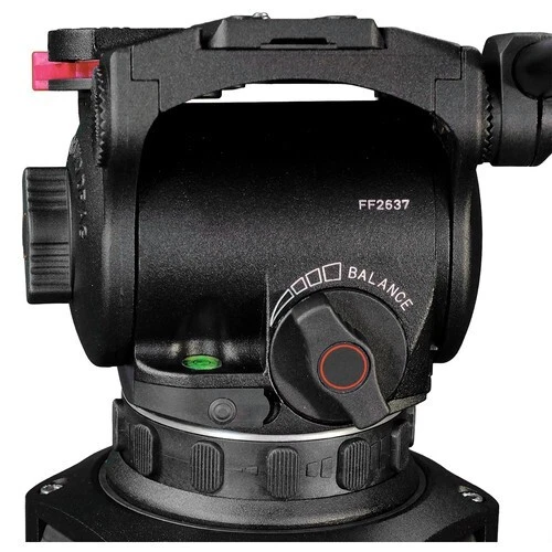 Cartoni Focus 10 Fluid Head Kit with 2-Stage Aluminum SmartStop SDS Tripod 100mm - Image 3 of 4