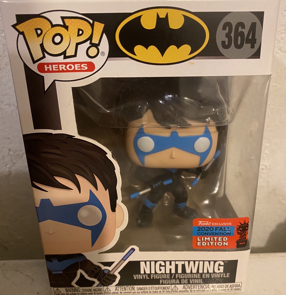 Funko Pop! Dc Comics Nightwing (Nycc Exclusive) 364 Fall Convention W/Protector