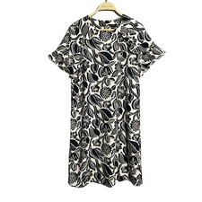 Ann Taylor Straight Pencil Dress Size S Novelty Bird Flower Flutter Boho Hippie