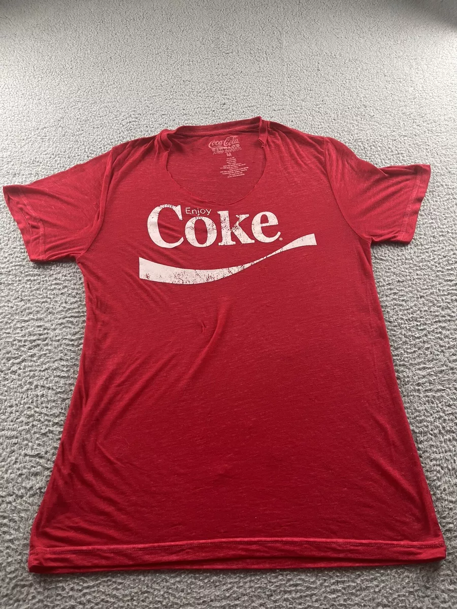 Ladies coca cola t shirt cheap