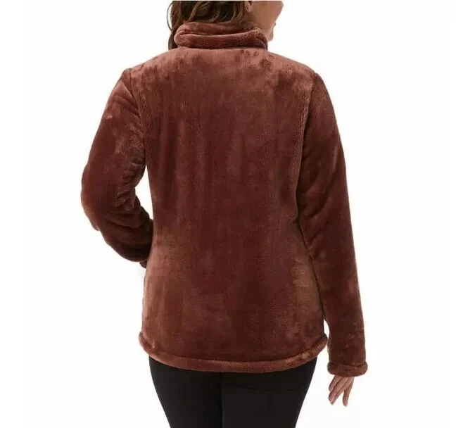Chaqueta de felpa 32 Degrees Heat para mujer marrón tostado XL X-Large Foto 3 de 3
