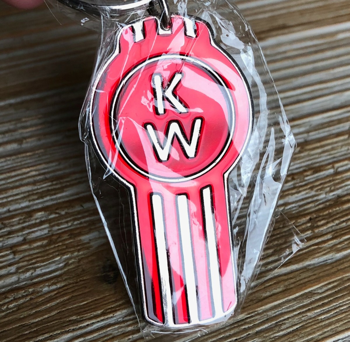 Kenworth Keychain - Authentic Red Bug Pewter Epoxy Key Chain