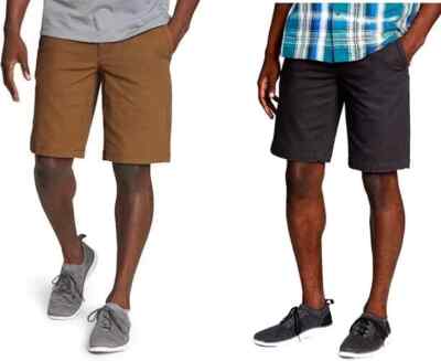 Eddie Bauer Men's Canvas Utility Shorts black or tan size 36, 38 or 40