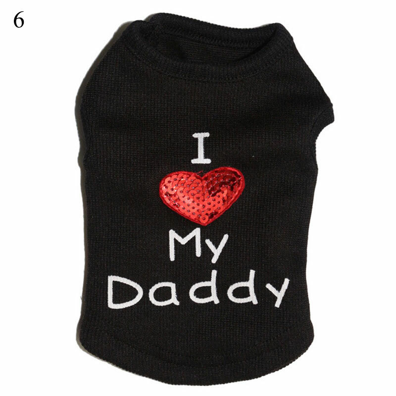Hundeweste „I Love My Mommy“ – ärmellos, Für Kleine Hunde, Atmungsaktiv & Bequem