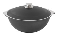 WOK Kazan Kazan 6 litri rivestimento decorativo nero pentola per stufare alluminio pressofuso Asia