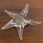 XL Mid-century Italian Murano Glass L. ZANETTI Crystal STARFISH Sculpture SIGNED