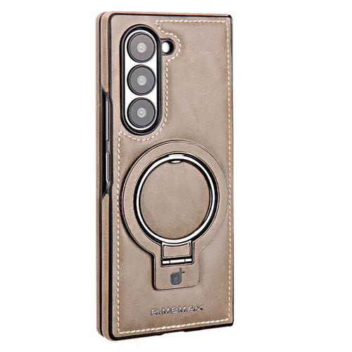 Luxury Leather Magnetic Invisible Stand Shockproof Case for Samsung Z Fold 6/5/4 - Photo 11 sur 22