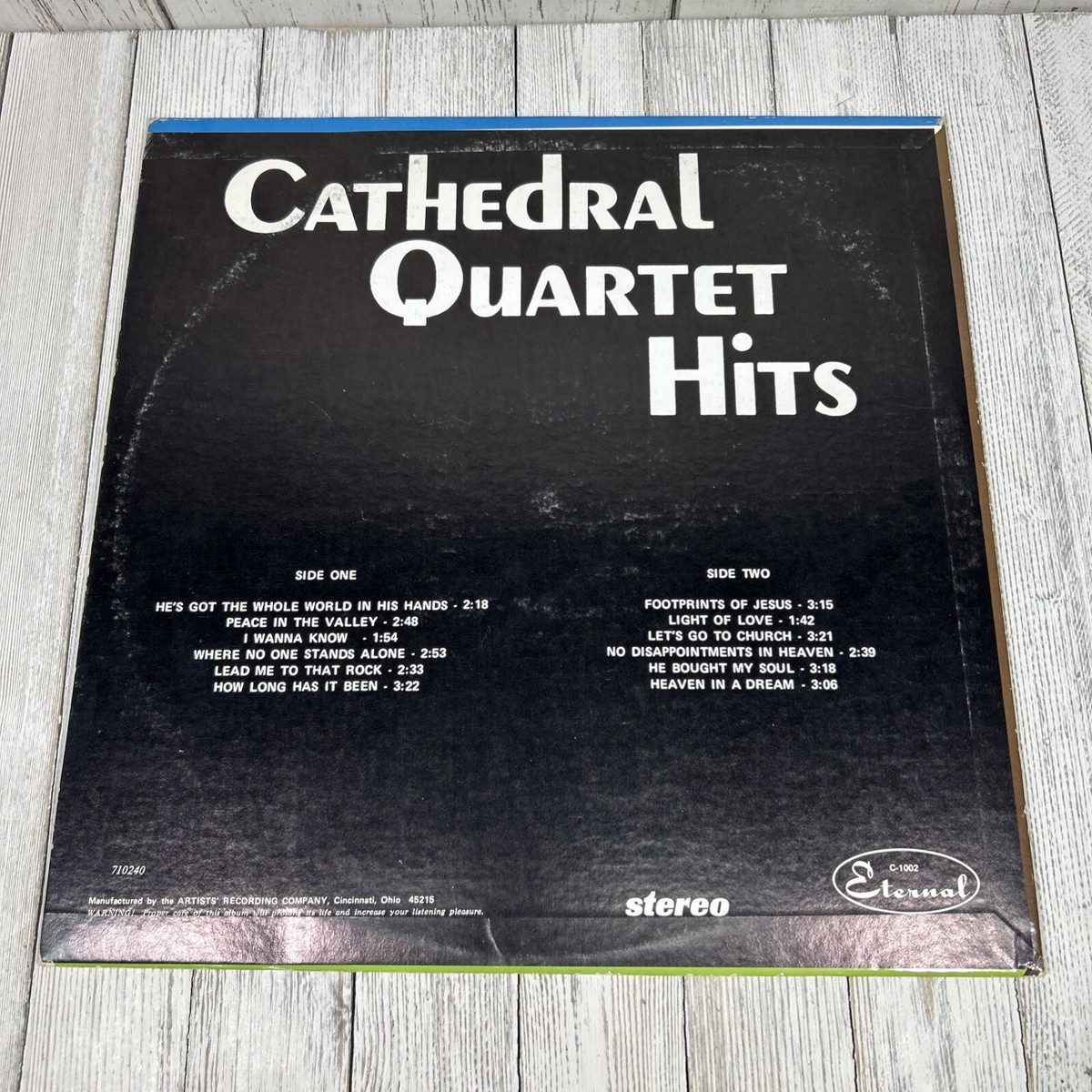 THE CATHEDRAL QUARTET - HITS Vinyl Stereo LP, Eternal | eBay