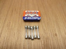 Acme Fuse Tin With Original SFE-20 Glass Fuses Vintage Antique NOS 50-60'S USA 