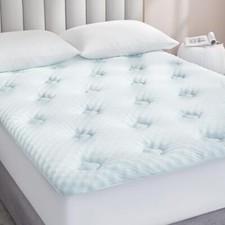 Memory Foam Mattress Topper Queen, Gel Queen Mattress Topper with Deep Pocket,