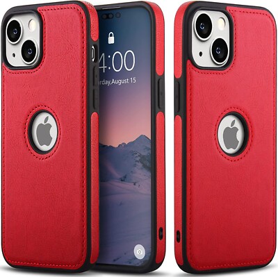 For Apple iPhone 14 14 Plus Pro Max Shockproof Leather Case Hybrid Slim Cover