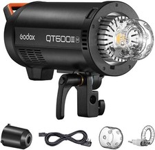 GODOX QT600IIIM Studio Strobe Flash Light 600W GN76 1/8000s High Speed Sync HSS