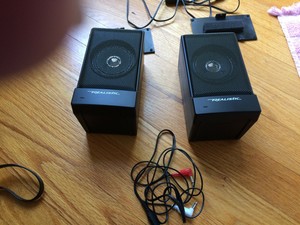 realistic portable amplified speaker system