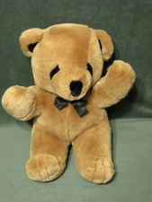 12" VINTAGE 1987 SWIB BROWN TEDDY BEAR STUFFED ANIMAL PLUSH TOY W/ BOW RARE