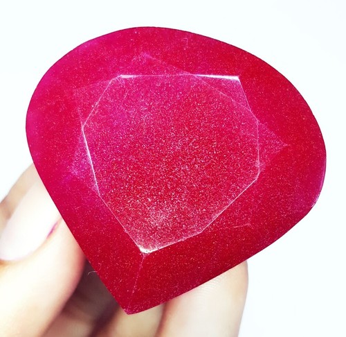 Gemas de rubí opaco de gran tamaño certificadas de rubí rojo de 172,67 quilat... - Imagen 7 de 9