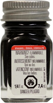Testors Enamel Gloss and Flat Plastic Model Paint Glass Bottles 1/4 Fl.Oz.