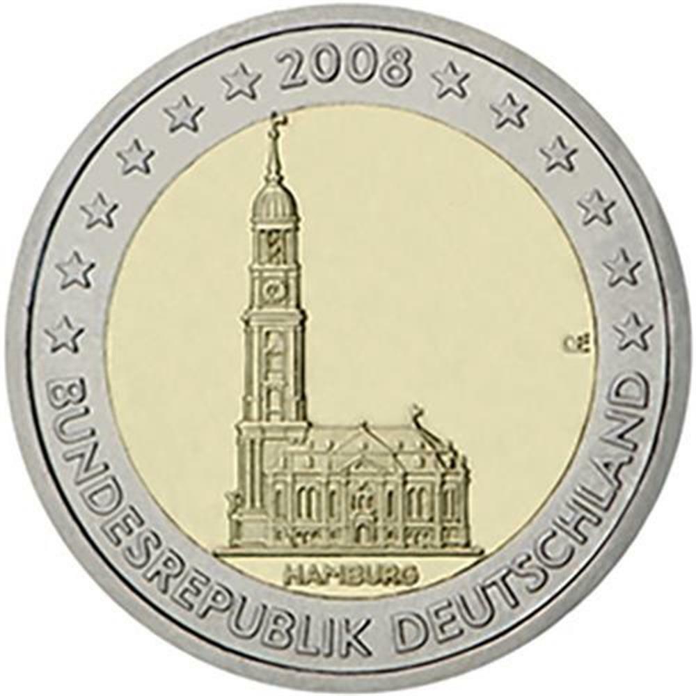 Pièce 2 Euros Hambourg 2008 Valeur Germania 2008 Hamburg - Église De San Michele Monnaie: F | eBay