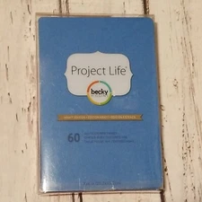 PROJECT LIFE (60) KRAFT EDITION 4x6 CARDS scrapbooking 6 COLORS