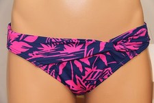 NWT Tommy Bahama Bikini Bottom Sz XS Sugar Shack Twist Front Pink Blue
